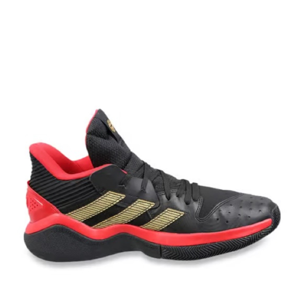 Adidas Harden Stepback Men's Size 11.5 Basketball Shoes Black Red Gold